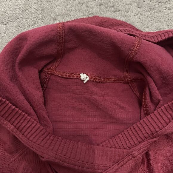 Lululemon Rest Less Hoodie 6 Textured Pullover Pink Body Skimming Running Gym - Picture 8 of 12